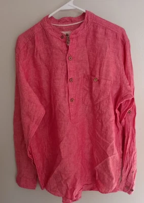 The Territory Ahead Shirt Mens Size Medium 100% Linen Pullover Lightweight  - Image 1 of 4
