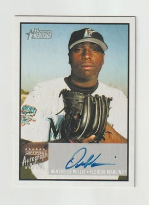 2003 Bowman Heritage Dontrelle Willis On Card Auto Florida Marlins BH - Image 1 of 2