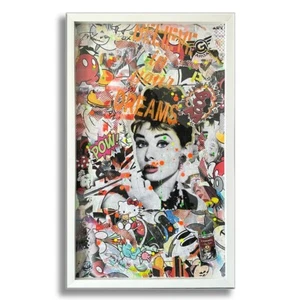 Audrey Hepburn Gold - Original Gemälde auf Papier - Bild 1 von 4