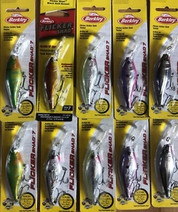 Berkley Flicker Shad #7 3” Crankbait Fishing Lure Lot of 10 Colors T5 - Picture 1 of 1