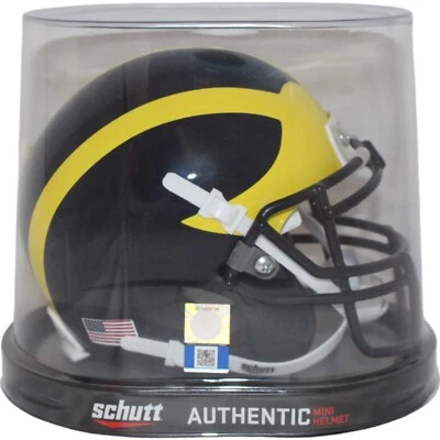 Michigan Wolverines Schutt Mini Helmet New In Box 39602 - Image 1 of 3