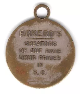 VINTAGE ECKERD'S DROGENMEDAILLE * getragen. * Große Filialkette aus den 1890er bis 90er Jahren - Bild 1 von 2