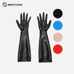 Guantes ajustados negros de silicona brillante Smitizen para fetiche fiesta gay juegos con disfraces - Imagen 1 de 13