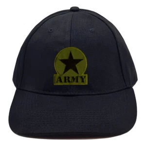 Army Star Embroidered Hat War Military US Soldier Navy Choose Colour Cap - Picture 1 of 4