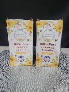 2er Set 100% reines Bienenwachskerze große Stumpen !!! - Bild 1 von 5