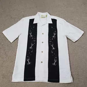 Cubavera Shirt Mens Small White Retro Lounge Martini Music Notes Rockabilly - Picture 1 of 12