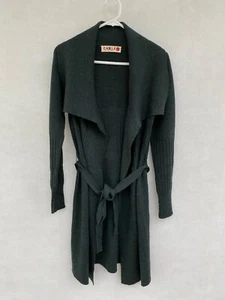 🔹🔹 Cable Melbourne 100% Wool Longline Open Cardigan Jacket Coatigan Size XS - Picture 1 of 4