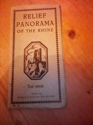 Antique map of the Rhine,cologne to mainz Relief panorama of The Rhine,  - Image 1 of 4