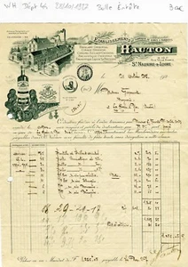 Dépt 44 - St Nazaire 11 Rue de la Ville Etable - Belle Entête Manufacture - 1927 - Foto 1 di 1