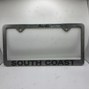 Audi South Coast Silver Plastic License Plate Frame Front Or Rear - Bild 1 von 2
