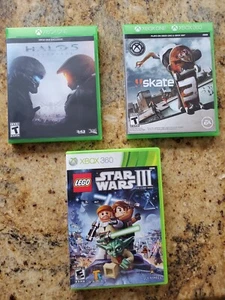 Xbox Games Lot Halo 5 Guardians | Skate 3 | Lego Star Wars III 3 | Misc CIB MINT - Picture 1 of 8