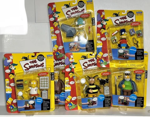 The Simpsons Playmates WOS Series 5 Set Of (6) NEW Sealed Action Figures Bartman Cover
