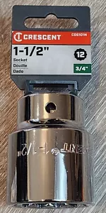Crescent CDS101N Full Polish Chrome 3/4 in. Drive 12-Point SAE Socket 1-1/2 in. - Picture 1 of 7