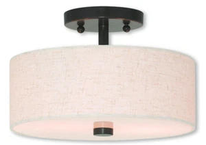 Livex Lighting 52133-92 Meridian 2 Light English Bronze Ceiling Mount - Picture 1 of 8
