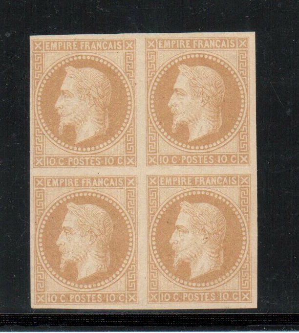 France #34c Extra Fine Never Hinged Block With Brun Expert Signature - Image 1 of 2