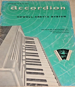 Aprender a tocar el acordeón - Libro de instrucciones musicales del sistema Howell Aretta - Imagen 1 de 3