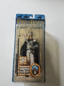 LORD OF THE RINGS TOY BIZ MINAS TIRITH CITADEL GUARD ROTK BLUE CARD NIP - Picture 1 of 5