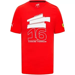 T-Shirt Charles Leclerc Ferrari F1 Fahrer (rot oder weiß) - Bild 1 von 4