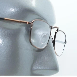 Reading Glasses Low Rise High Bridge Polished Bronze Metal Frame +1.75 Lens - Picture 1 of 4