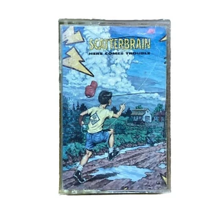 SCATTERBRAIN Here Come Trouble Cassette Tape VTG 90s Funk Metal Music W/Lyrics - Picture 1 of 12