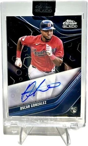 2023 TOPPS CHROME BLACK ENCASED RC OSCAR GONZALEZ AUTO AUTOGRAPH - Picture 1 of 2