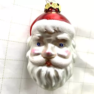 Decoración navideña de vidrio mercurio soplado a mano de Santa Claus adorno vintage - Imagen 1 de 6