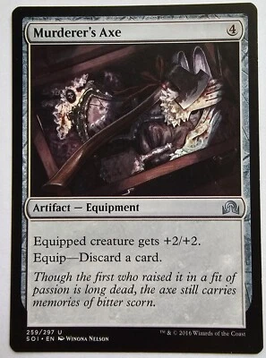 MTG Magic The Gathering Murderer's Axe Artifact Equipment Shadows Over Innistrad - Image 1 of 2