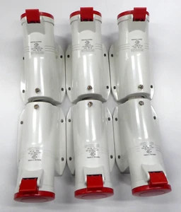 6 x Scame 513.3256 32A 3P+E Red Surface Mount Socket 380/415V AC IP44 - Picture 1 of 9