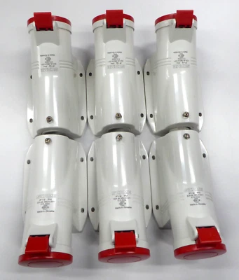 6 x Scame 513.3256 32A 3P+E Red Surface Mount Socket 380/415V AC IP44 - Image 1 of 4