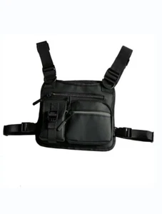 Adjustable Chest Vest Bag Zipper Multi Functional Outdoor Hiking Workout Sports - Picture 1 of 3
