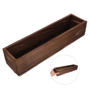 Wooden Flower Pot Planter for Succulents Indoor Boxes Planters Outdoor Plants - Picture 1 of 12