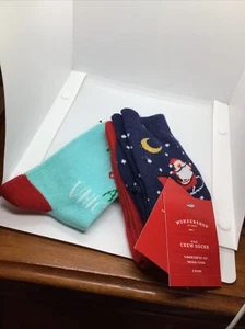 Wondershop Christmas Kids' Crew Socks - Small Shoe Size 5.5-8.5 - 3 Pairs - Picture 1 of 5