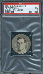 1909 E254 Colgan's Chips Roy Hartzell PSA 7 St. Louis Browns