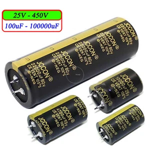 JCCON Aluminum Electrolytic Capacitors 100uF to 100000uF Snap-In 25V to 450V - Picture 1 of 8