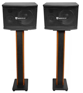 2) Rockville KPS65 6.5" 2-Way 400 Watt Karaoke/Pro Speakers+Furniture 36" Stands - Picture 1 of 11