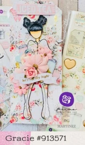 Prima Julie Nutting GRACIE Doll Cling Stamps Cards Planner Tags 913571 - Picture 1 of 2