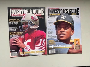 1991 Investor's Guide Magazine Lot Rickey Henderson Joe Montana All Uncut Cards - Picture 1 of 10