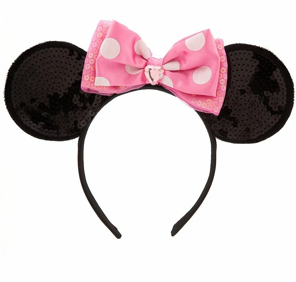 Diadema Orejas de Minnie Mouse Secuencia Disney Store - Nueva Foto 1 de 1