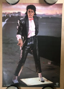 Michael Jackson poster vintage Billie Jean Beat It Glowing Sidewalk anni 80 musica - Foto 1 di 9
