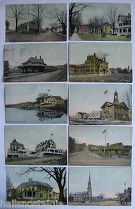 Arlington, Ma. 1910-1920 Leighton Valentine SET OF 10 POSTCARDS; RR Station, etc - Bild 1 von 1