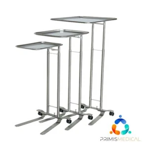Midcentral Medical MCM-750/751/752 Stainless Steel Foot Controlled Mayo Stand - Picture 1 of 7