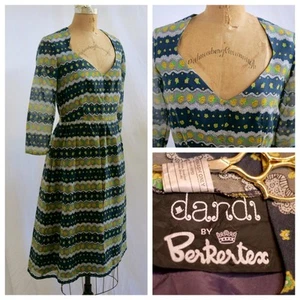 Vestido de Colección Años 70 BERKERTEX Dandi Escote Corazón Scooter Secretaria Académica 12 - Imagen 1 de 10
