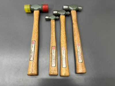 (l) DE COLECCIÓN ARTESANO PROFESIONAL 4 PIEZAS BOLA PEEN CARA SUAVE JUEGO DE MARTILLOS EN MUY BUENA CONDICIÓN EE. UU. Foto 1 de 4