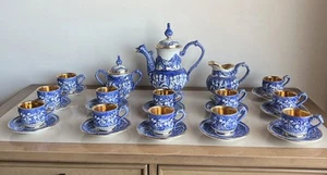 Capodimonte Demitasse 12 Sets Cup, Saucer, Coffee, Milk & Sugar Bowl DRS Italy - Picture 1 of 24