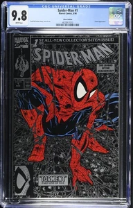 Spider-Man 1 CGC 9,8 WPGS EDICIÓN PLATEADA ¡MARVEL 1990! MCFARLANE! LIZARD X-OVER!! - Imagen 1 de 2