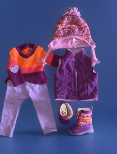 Muñeca American Girl Truly Me Cálida Invierno Conjunto y Accesorios Usadas en Excelente Condición Botas Sombrero Chaleco - Imagen 1 de 5