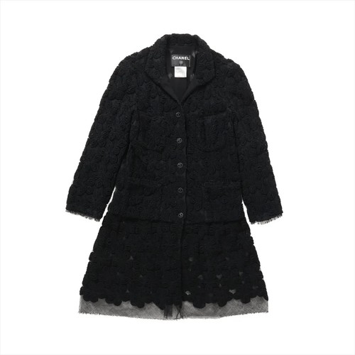 Chanel Coco Button 05A Giacca Acrilica 38 Donna Nero P26871V17343