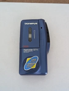 Grabadora de voz casete portátil Olympus Pearlcorder S711 azul probada/funcionando - Imagen 1 de 10