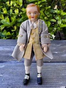 Rare Vintage Ethel Strong Twinky Dollhouse Doll Hard Plastic Colonial Boy Mint! - Picture 1 of 18