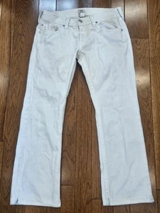 36x34 True Religion Men's White Jeans USA Denim Bobby  - Picture 1 of 8